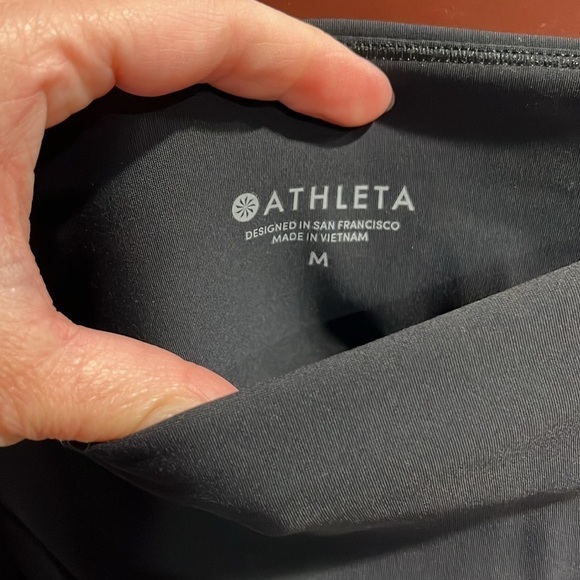 Athleta Pants Stellar Tight Black Side Zippers Stretch Knit Skinny Pant EUC - Picture 8 of 13